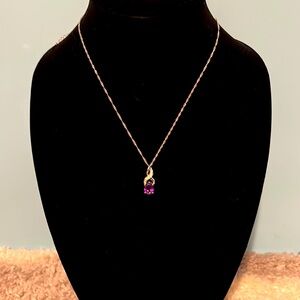 Amethyst and sterling necklace
